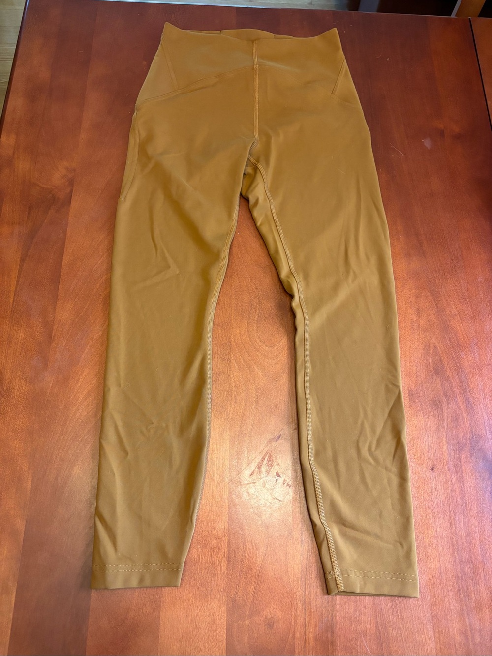 Lululemon Athletica High Rise Stretch Performance Leggings Light Brown - Picture 3 of 5